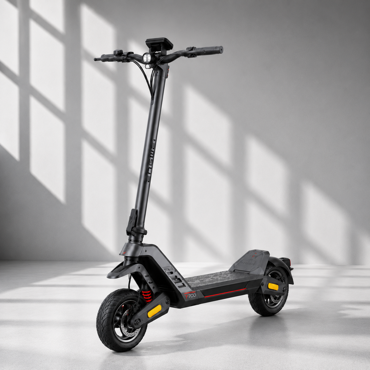 ENGWE Y700 ABE el-løbehjul med 500W motor, op til 85 km rækkevidde, dobbelt affjedring, 10-tommer dæk og lovlig tophastighed på 20 km/t.