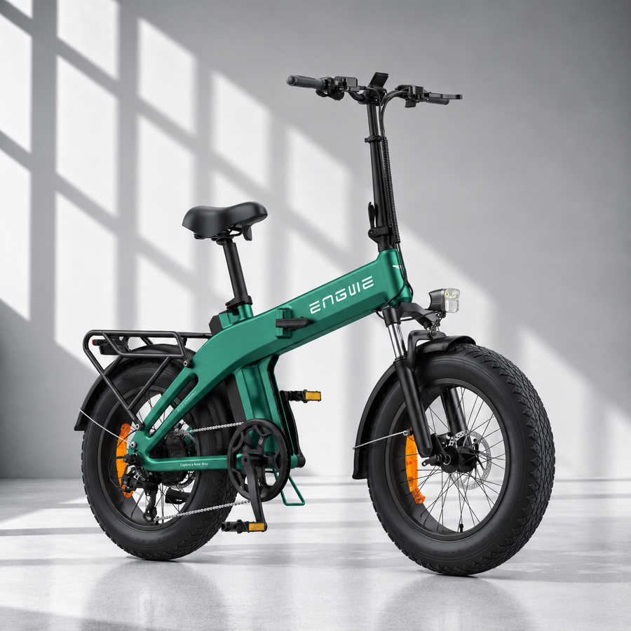 ENGWE EP-2 3.0 Boost foldbar fatbike med 250W motor, 75 Nm moment, op til 120 km rækkevidde, torque sensor, hydrauliske skivebremser og Shimano 7 gear.