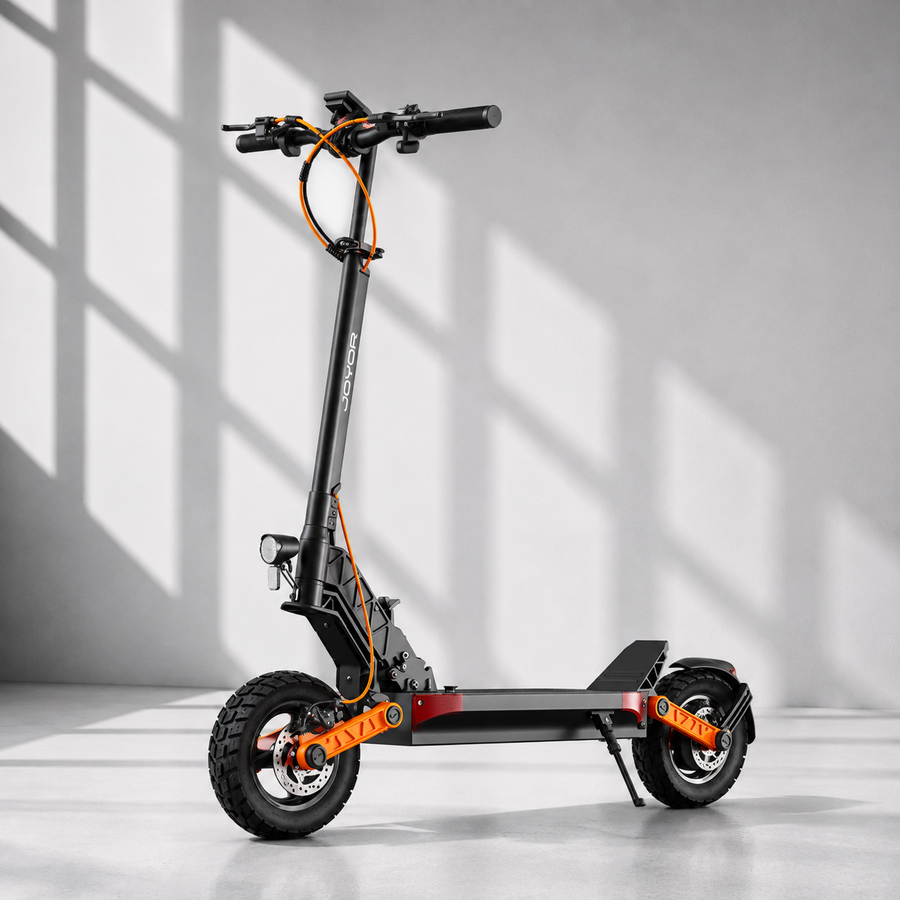 Joyor S5-Z el-løbehjul i sort med dobbelt affjedring