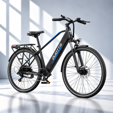 DUOTTS C29Lite sort elcykel med 250W motor, 27,5 tommer hjul og affjedret forgaffel
